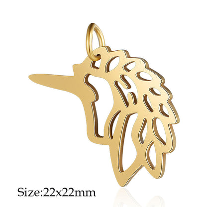 5 pcs/titanium steel jewelry connecting accessories pendant