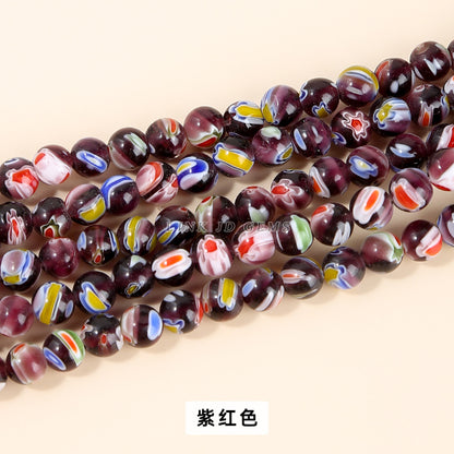 Perlas sueltas de pétalos esmaltados de colores de 6/8/10 mm 