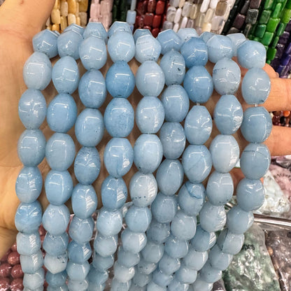 Cristal 28pcs contas de arroz hexagonais 10*14MM contas soltas 