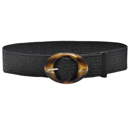 Ethnic style woven elastic belt