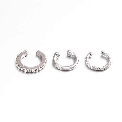 Conjunto de tres piezas con clip para la oreja pequeño 
