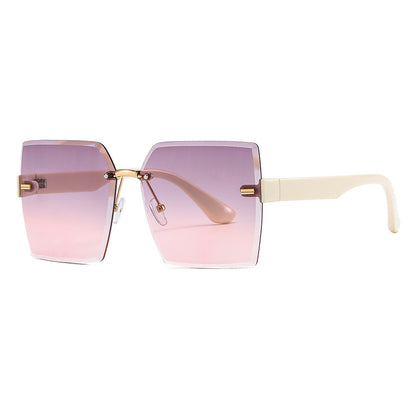Frameless Gradient Color Trendy Sunglasses