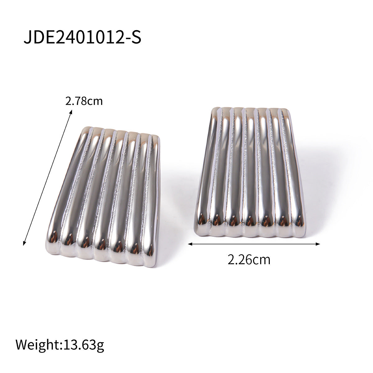 Unique line titanium steel earrings