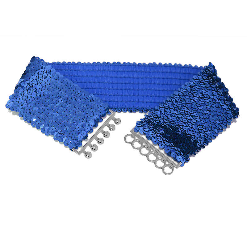 Fish scale sequin waist seal