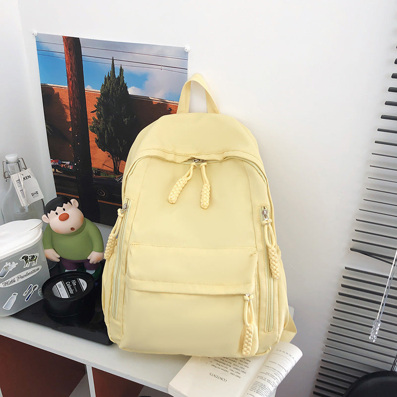 Solid color large capacity travel backpack