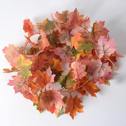 Colgante de pared para el hogar, ratán de hoja de arce simulado 