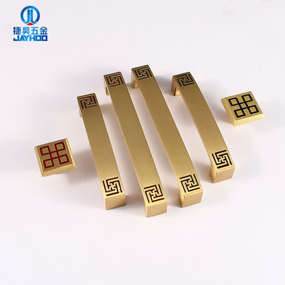 Black cyan brass handle