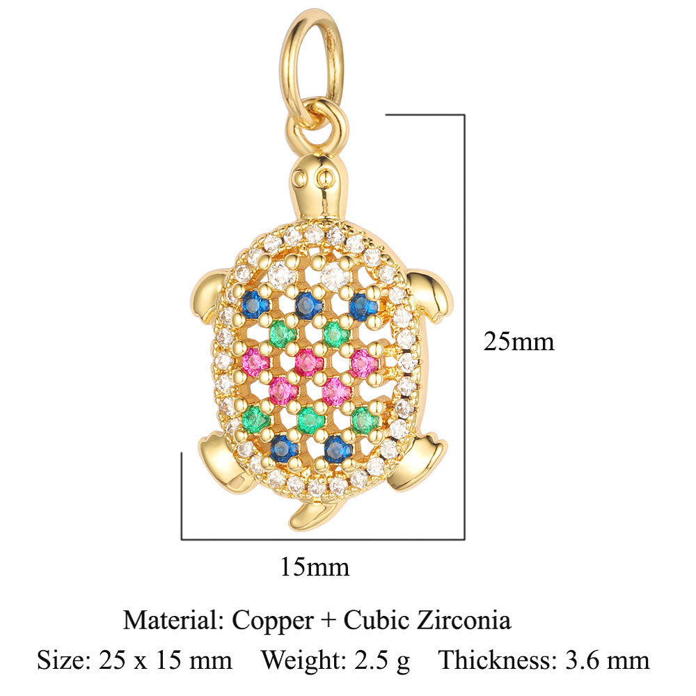 Copper Zircon Cross Virgin Necklace Pendant