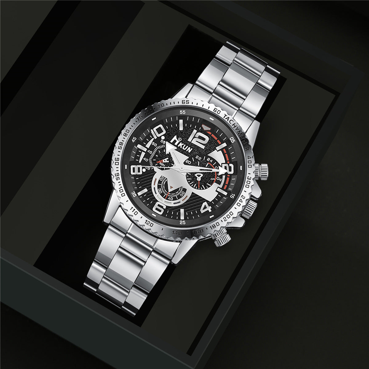 Versatile Steel Belt Quartz Watch Cross Jewelry