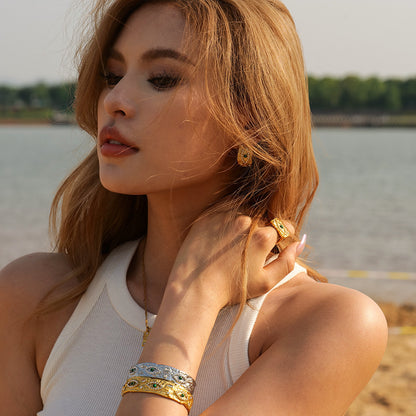 Evil Eye Square Ring