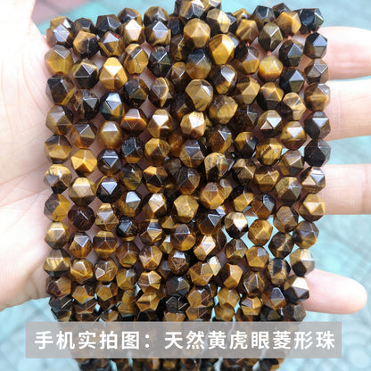 Tiger eye cut rhombus beads loose beads