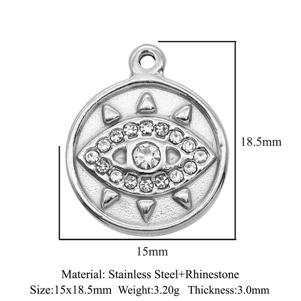 3 pcs/pack stainless steel star moon geometric pendant