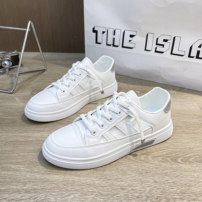 Flat mesh breathable shoes