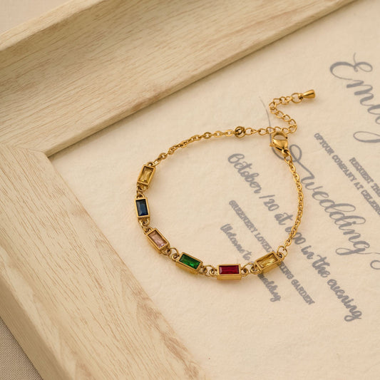 Retro Crystal Inlaid Bracelet