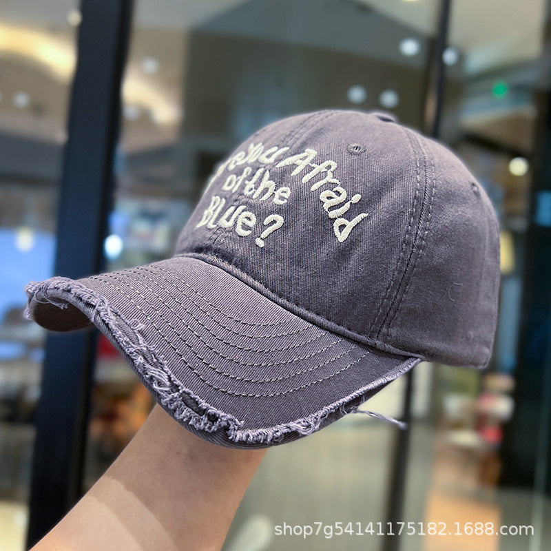 Gorra de béisbol deshilachada vintage 