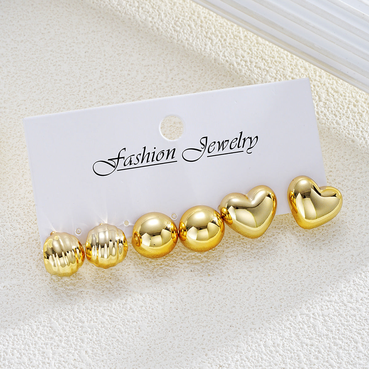 CCB Love Stud Earring Set (3-Piece)