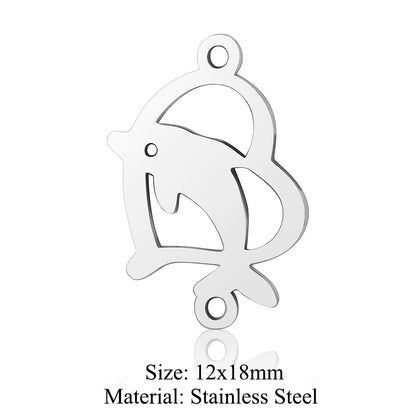 5 pcs/titanium steel pendant pigeon owl dolphin