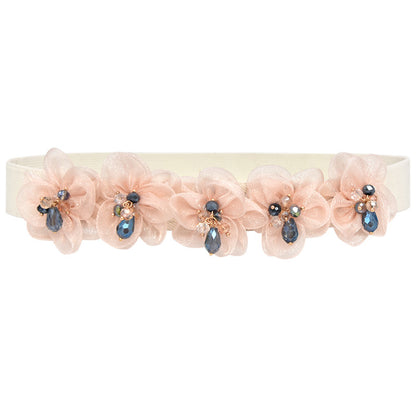 Stylish sparkling rhinestone elastic belt