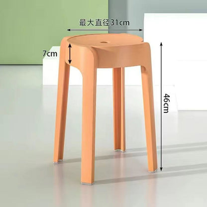 Thick Plastic Stool Stackable Home