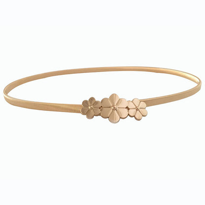 Gold and silver flower waist chain