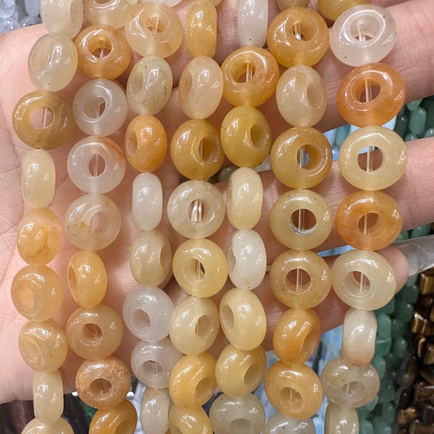4*10mm straight hole large hole beads
