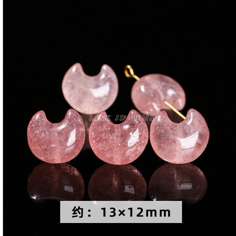 Gray Moonlight Pixiu Red Strawberry Crystal Pendant