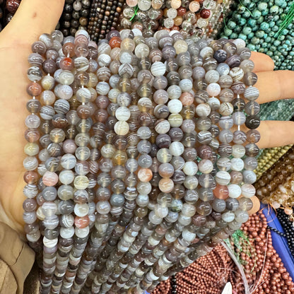 6-10mm natural Persian Gulf agate beads
