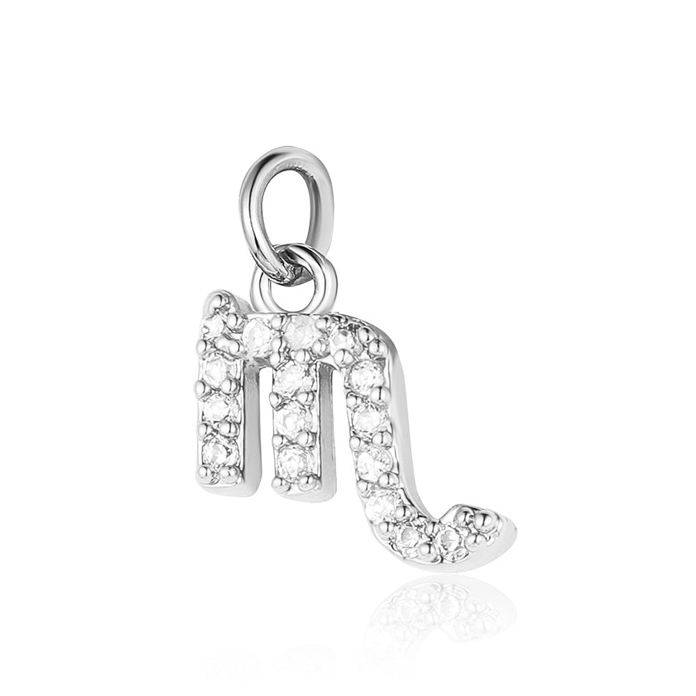Twelve constellations copper zircon pendant