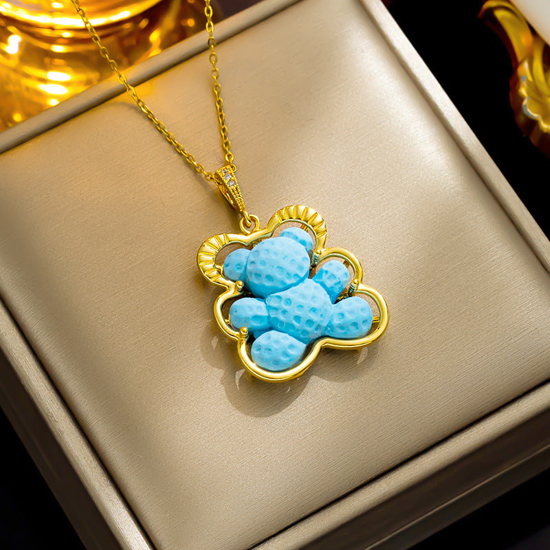 Colar de urso de biscoito colorido, atacado moderno transfronteiriço 