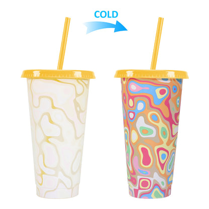 710Ml temperature-sensitive plastic color-changing cup