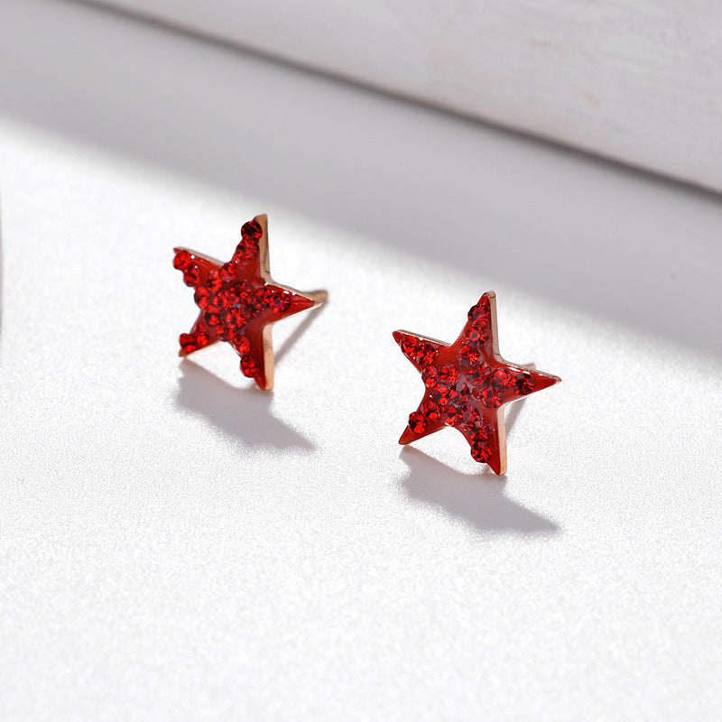 Versatile titanium steel small stud earrings