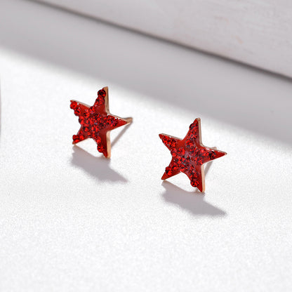 Versatile titanium steel small stud earrings