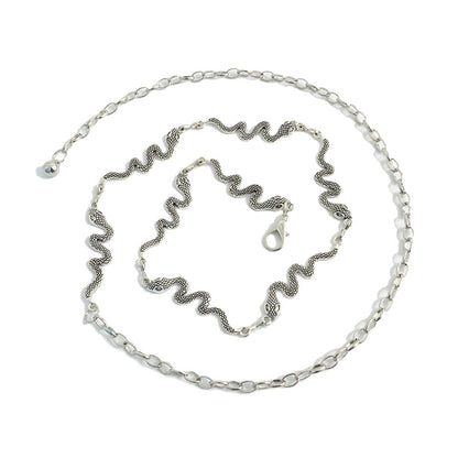 Snake buckle pattern metal chain waist chain