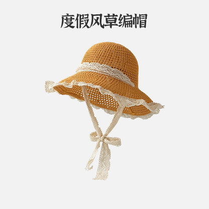 Handcrafted Lace Straw Hat