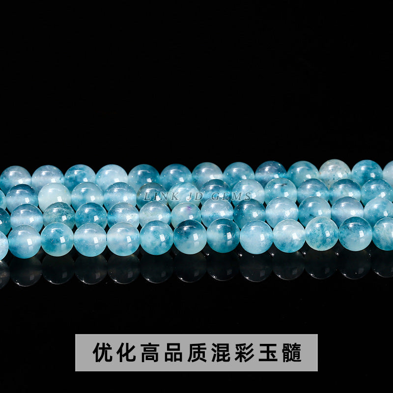 Colored jade round beads