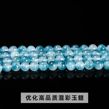 Colored jade round beads