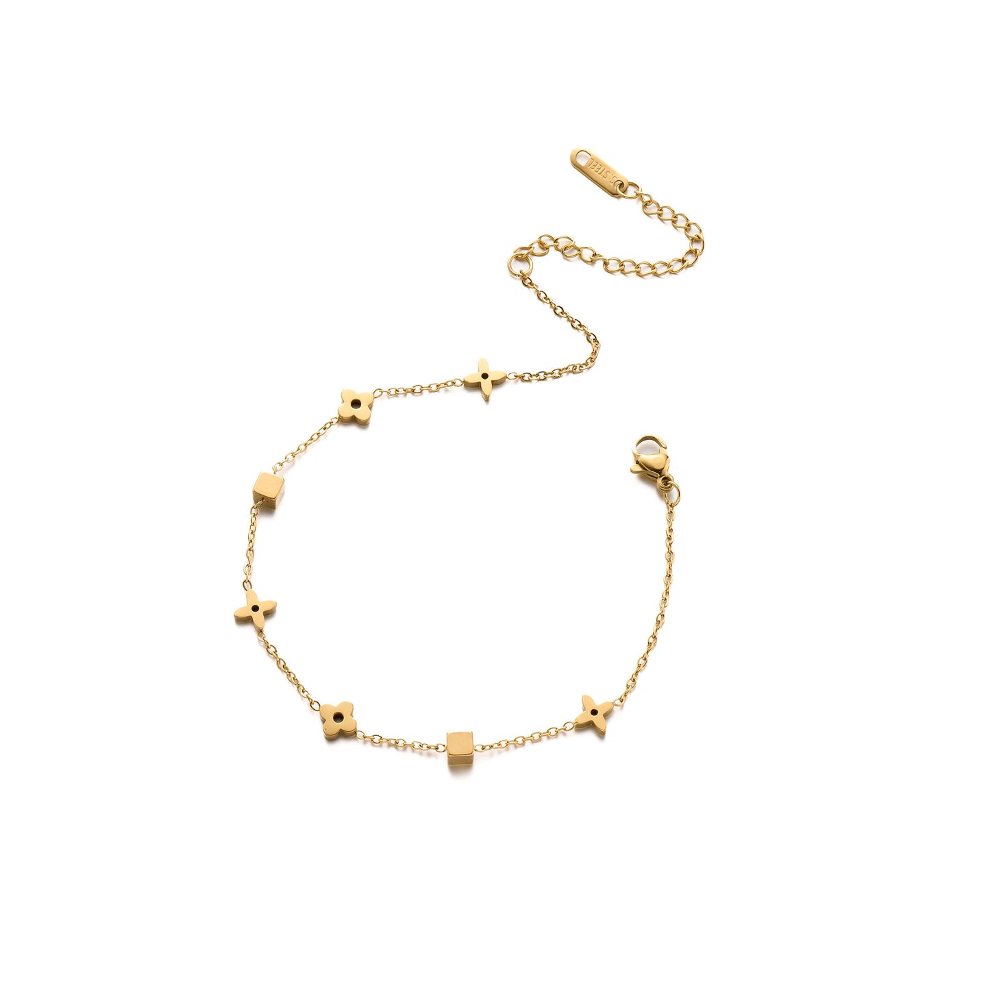 Hollow Four-Leaf Flower Bracelet