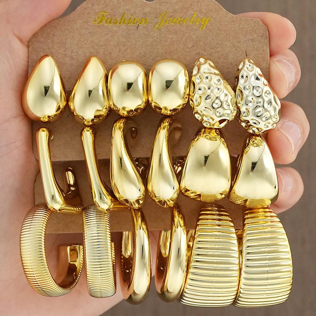 Irregular Water Drop Earring Set