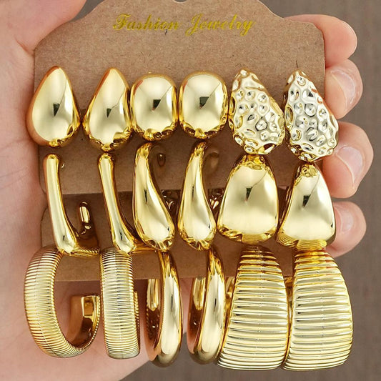 Irregular Water Drop Earring Set