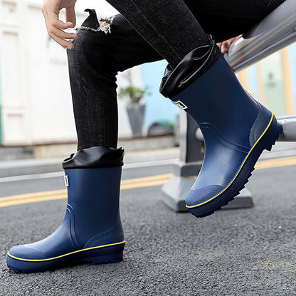 Rain boots men's fashion outer wear