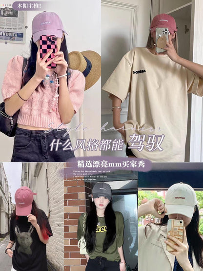 Candy Color Oversized Cap