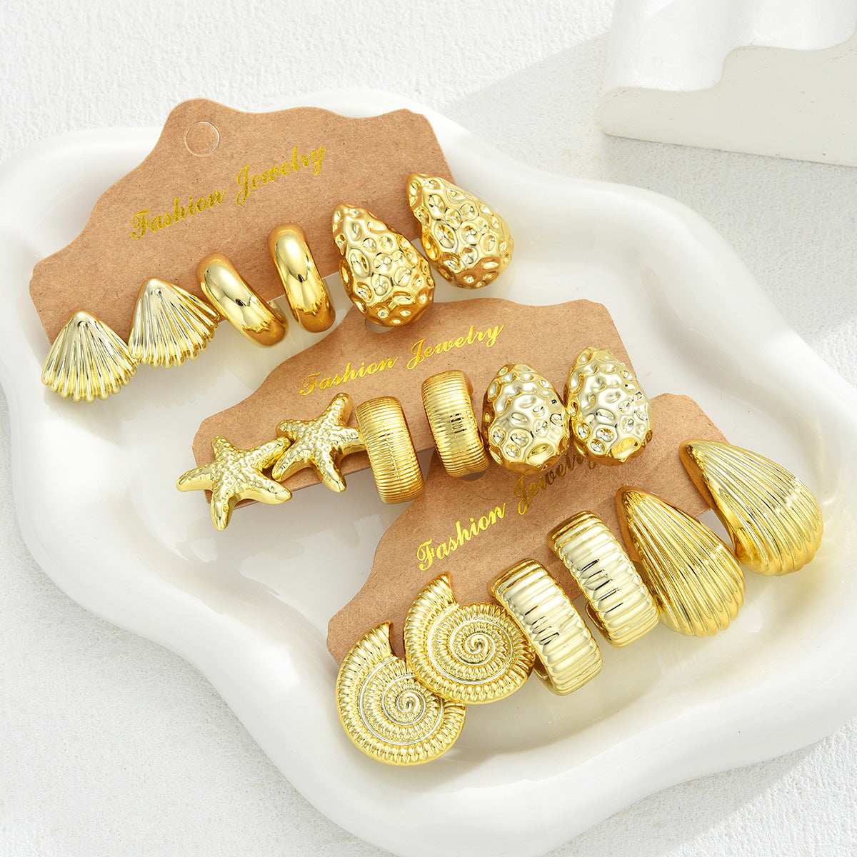 Geometric Twist Earring Set