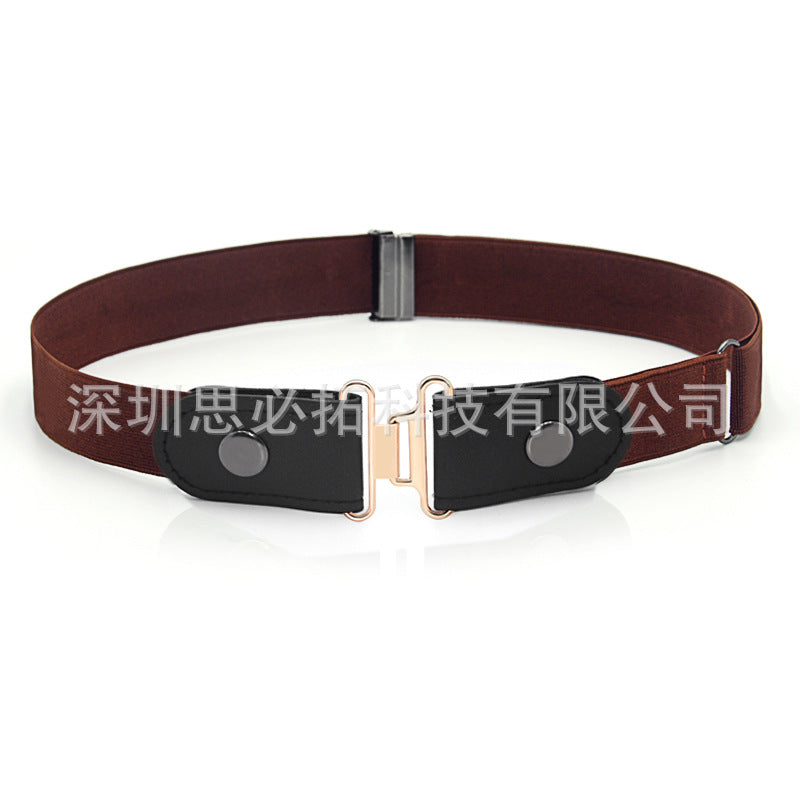 Braided leather button belt