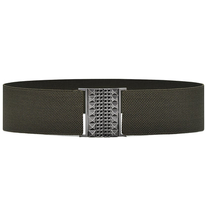 Belt Gold pair buckle elastic belt