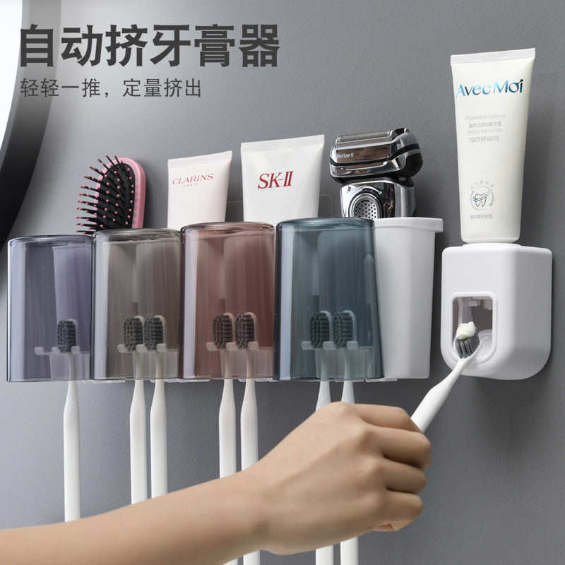 Juego de portacepillos de dientes de pared 