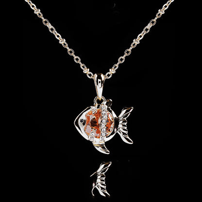 Fish lock necklace