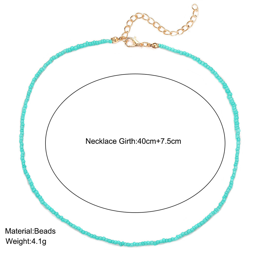 Bohemian Rice Bead Choker Necklace