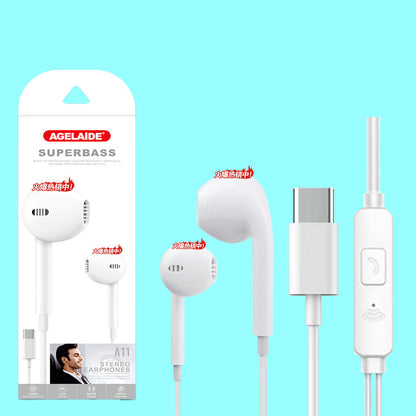 Type-C Wired In-Ear Earphones with Mic Huawei Honor