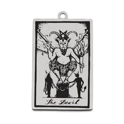 5 pcs/bag Tarot titanium steel pendant retro
