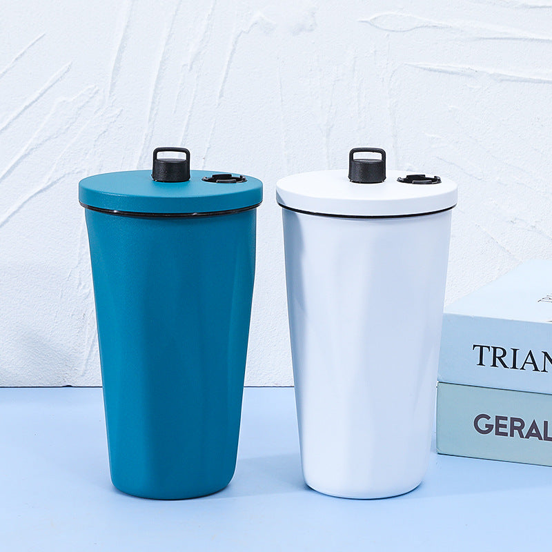 Gradient Diamond-Shaped Cola Cup with Straw